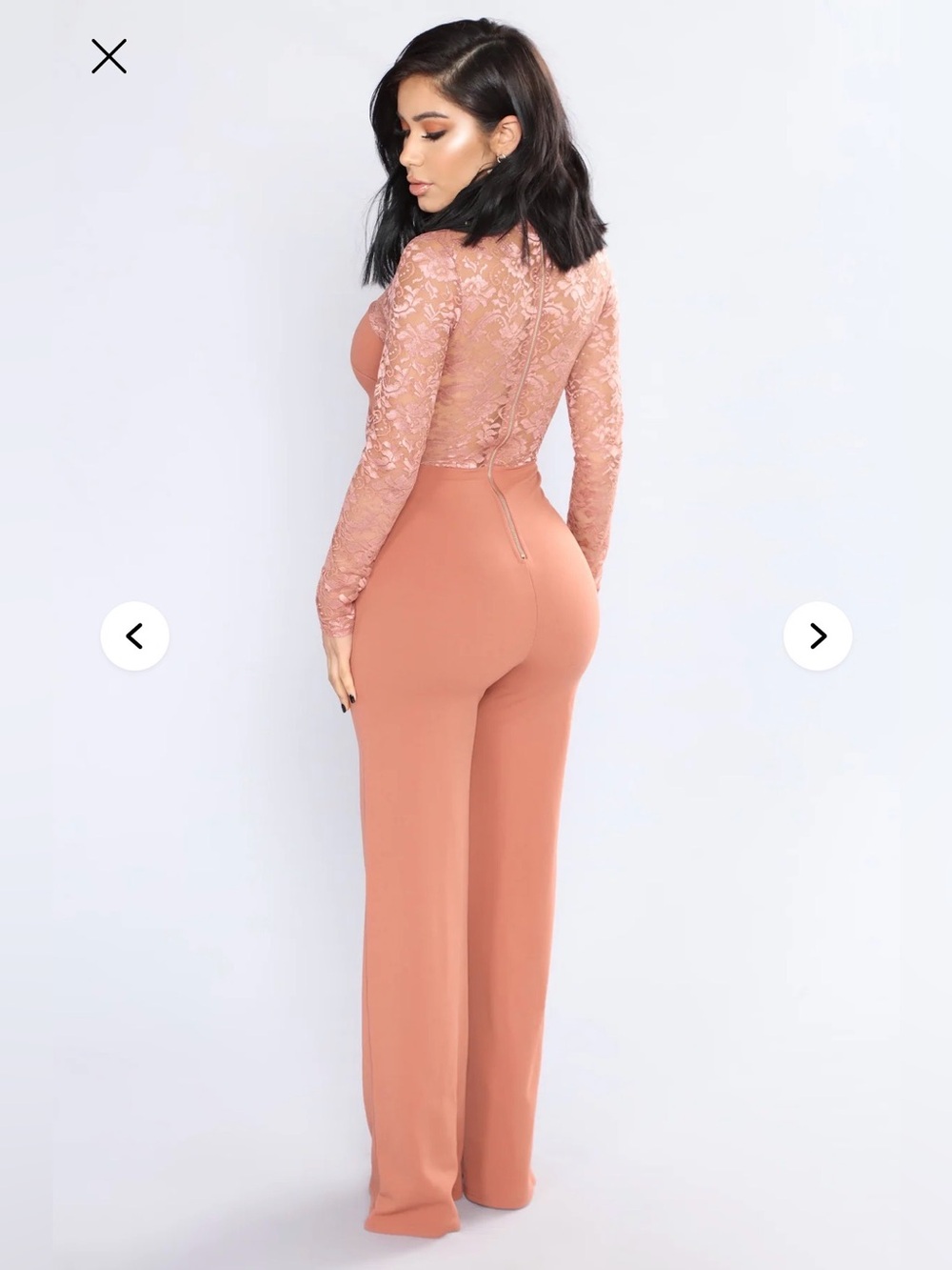 Fashion Nova Hanna Lace Cut Out Jumpsuit - Rose - Picture 2 of 5